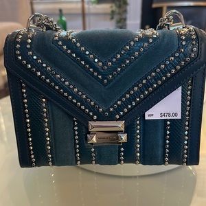 Michael Kors brand new turquoise Whitney bag with silver chain